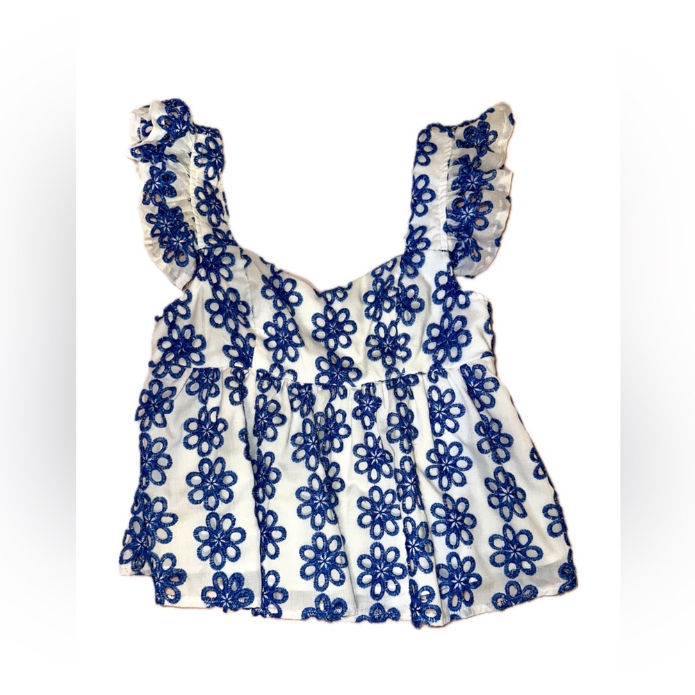 Floral Embroidered Sleeveless Top